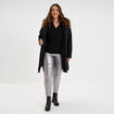 Pull droit col en V avec sequins noir femme grande taille
