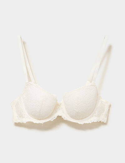 Soutien-gorge corbeille en dentelle blanc femme