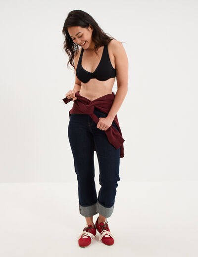 Soutien-gorge foulard coton majoritaire noir femme