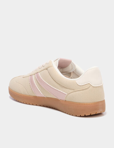 Tennis basses &agrave; lacets sable femme