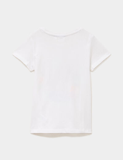Ensemble pyjama short t-shirt Vaiana blanc fille