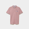 Polo piqu&eacute; manches courtes coton vieux rose homme