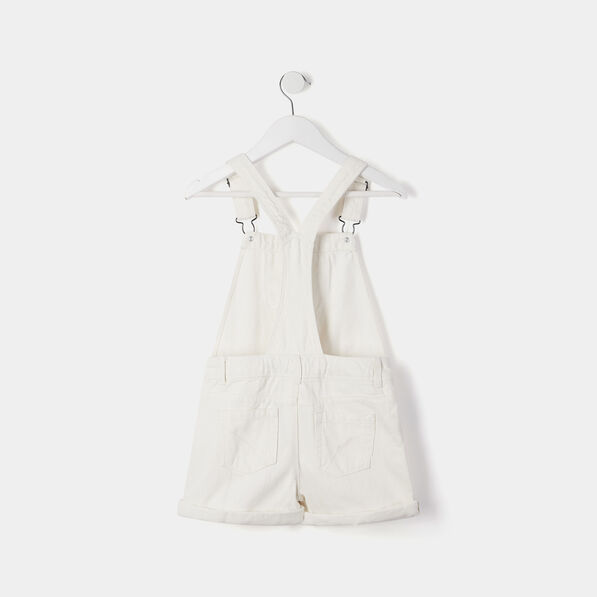 salopette short droite ecru fille Salopette short droite ecru fille
