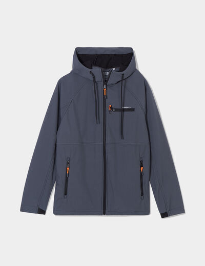 Blouson à capuche Trappeur gris foncé homme