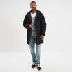 Parka d&eacute;perlante doubl&eacute;e &agrave; capuche noir homme