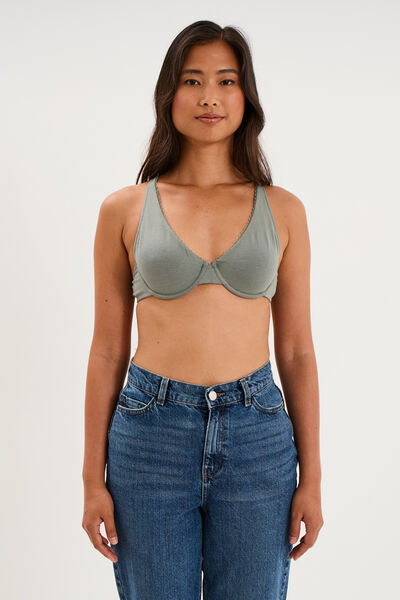 Soutien-gorge foulard coton majoritaire vert clair femme