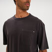 T-shirt 1 poche manches courtes coton gris fonc&eacute; homme