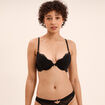 Soutien-gorge maxi push-up dentelle noir femme