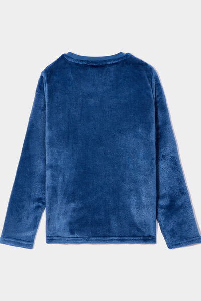 Ensemble pyjama pantalon pilou bleu marine garçon