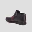 Bottines en cuir zippées noir femme
