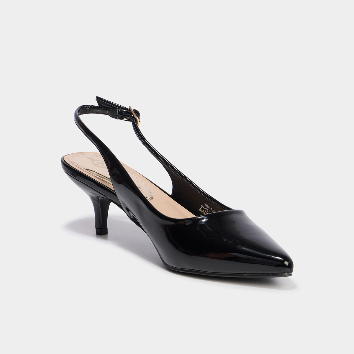 Escarpins vernis &agrave; talons noir femme
