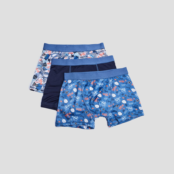Lot 3 boxers bleu marine garçon