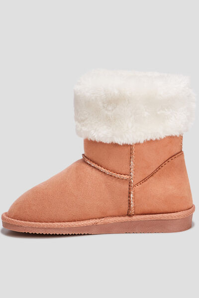 Bottines fourrées camel fille