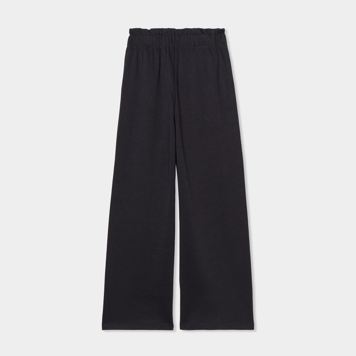 Pantalon large taille élastiquée noir fille