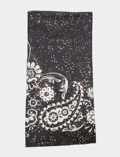 Foulard carré noir femme