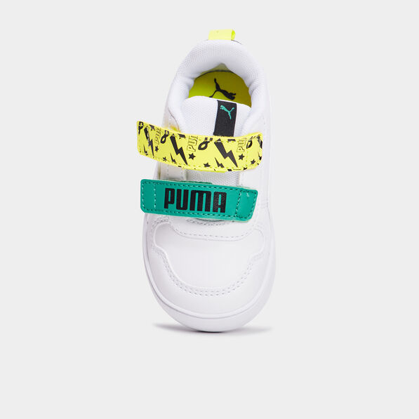 Tennis basses à scratchs Puma blanc bébé garçon