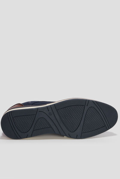 Derbies plates à lacets bleu marine homme
