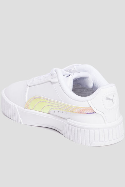 Tennis basses à lacets Puma Carina blanc fille