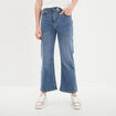 Jeans wide leg 7/8ème taille haute denim stone femme