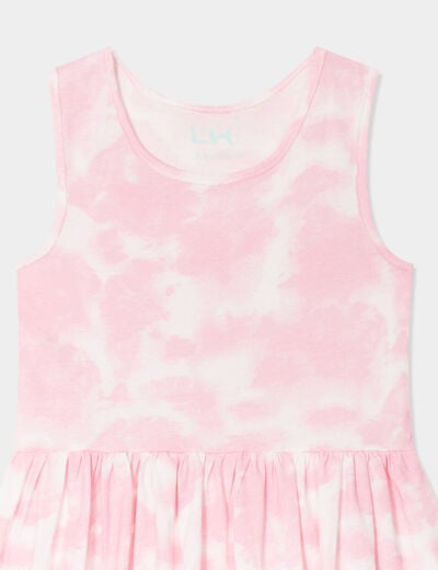 Robe patineuse sans manches coton blanc fille