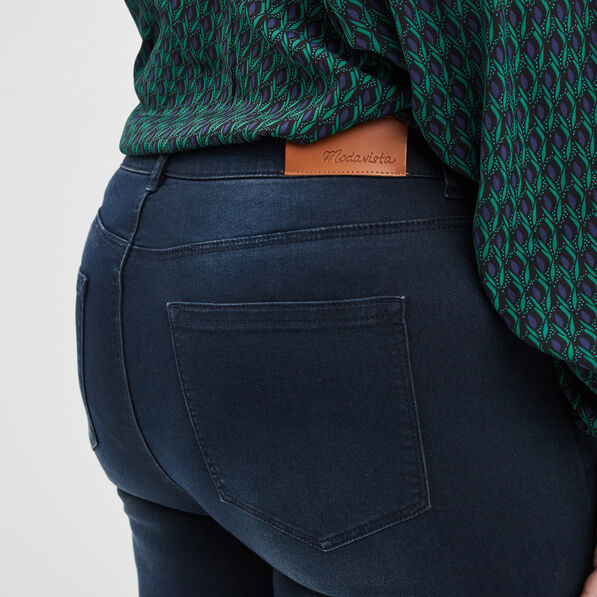 Jeans bootcut 7/8ème Modavista denim blue black femme grande taille