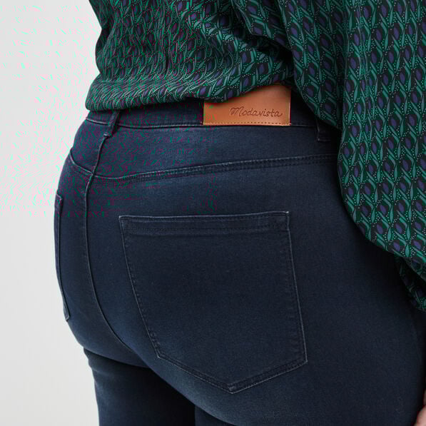 jeans bootcut 78eme modavista denim blue black femmegt Jeans bootcut 7/8ème Modavista denim blue black femme grande taille