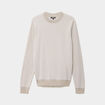 Pull col rond manches longues gris clair homme