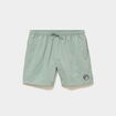 Short de bain droit taille &eacute;lastiqu&eacute;e vert pastel homme
