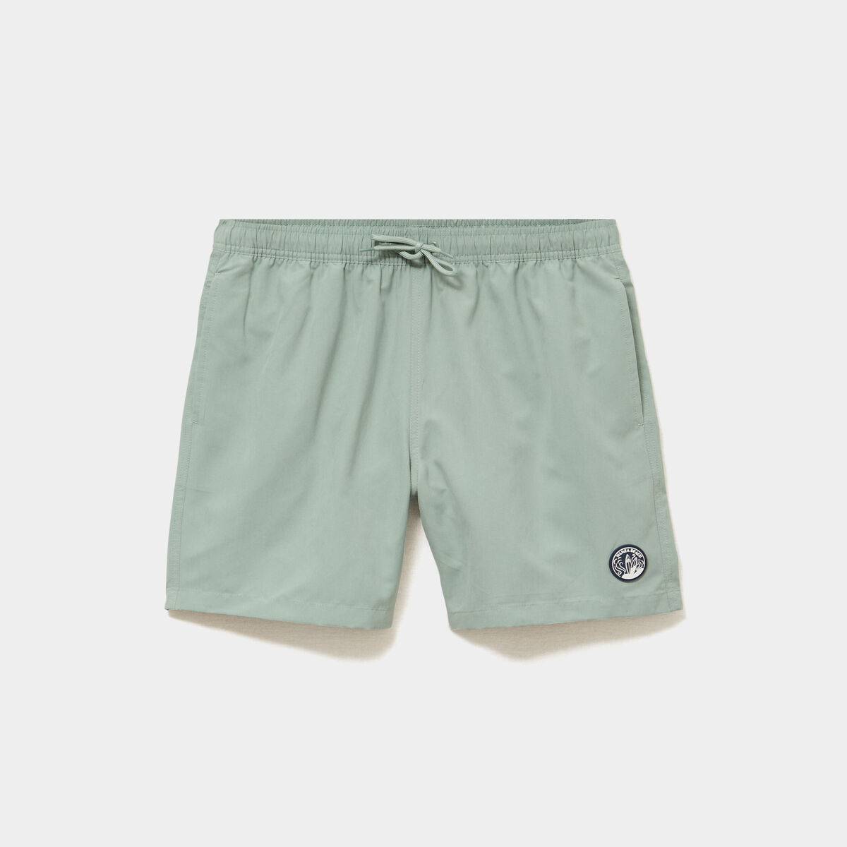 Short de bain droit taille &eacute;lastiqu&eacute;e vert pastel homme