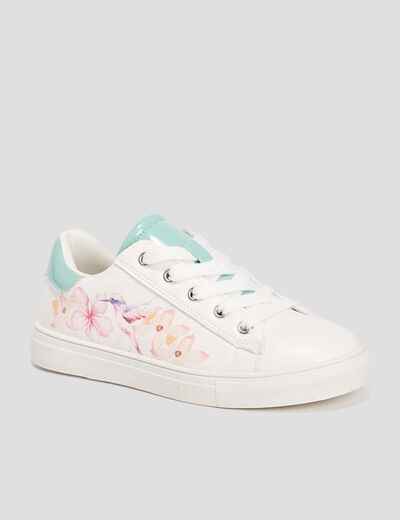Tennis à lacets Liberto blanc fille