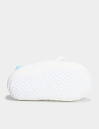 Chaussons effet polaire blanc fille