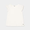 T-shirt manches broderie anglaise ivoire fille