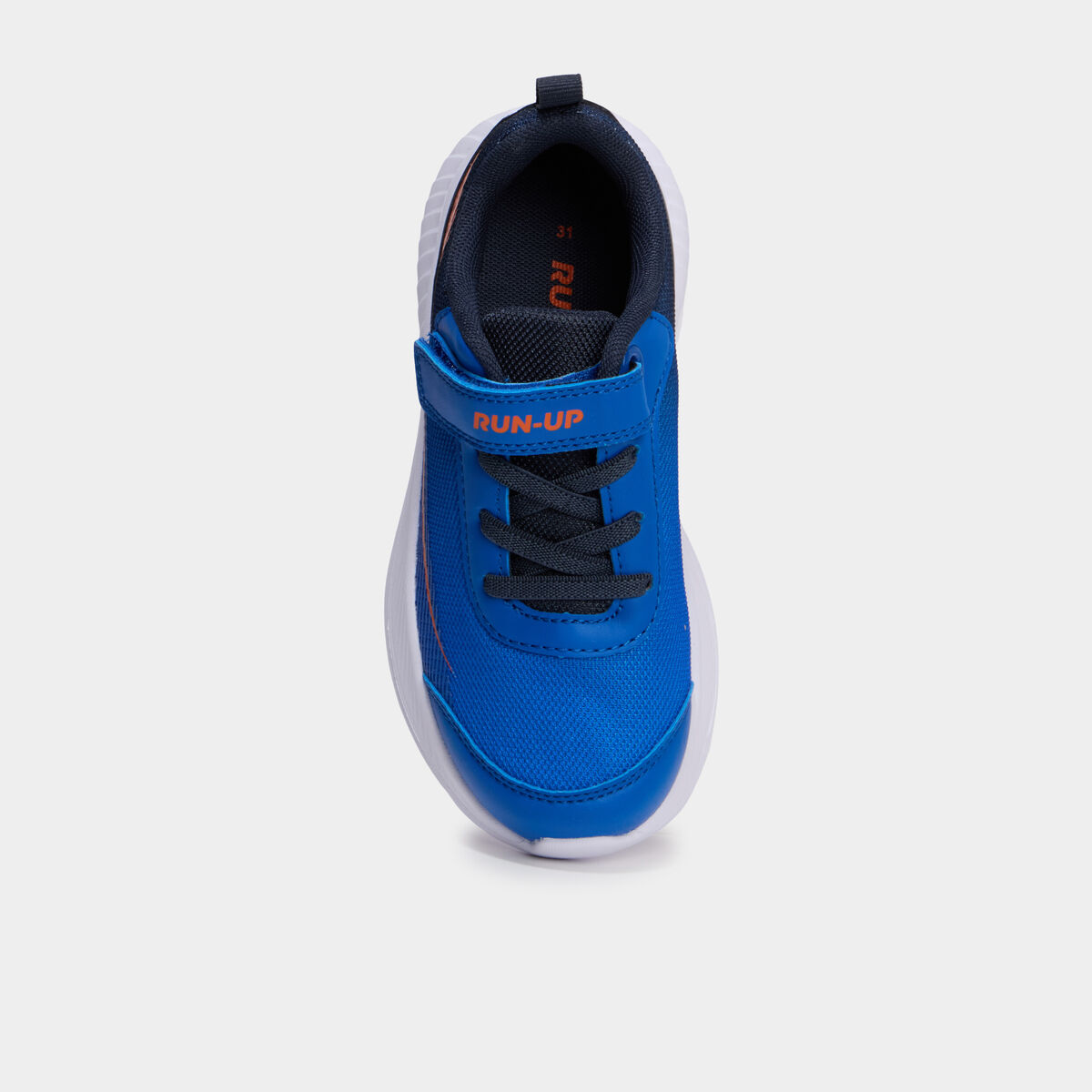 Baskets running &agrave; scratchs orange fluo gar&ccedil;on