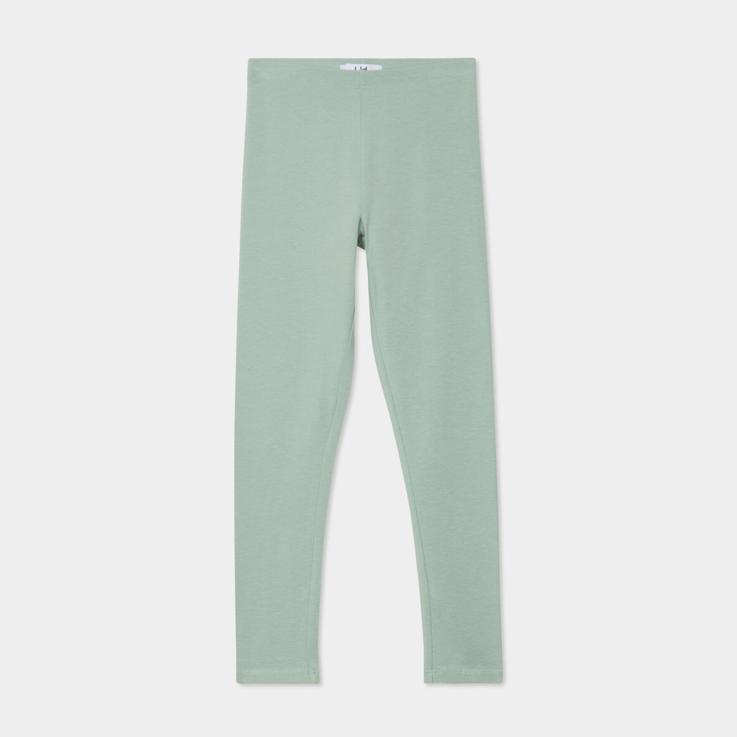 Legging long coton taille élastiquée vert pastel fille