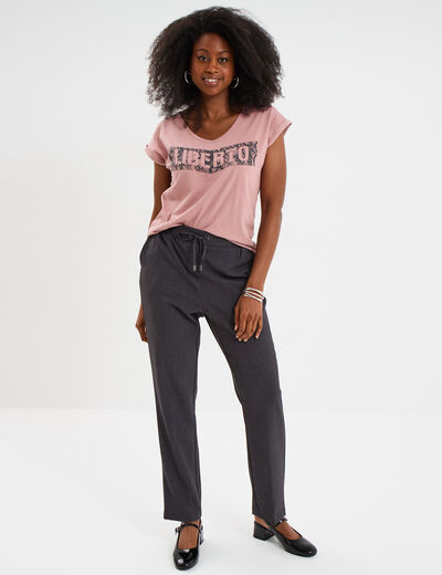 Pantalon de jogging chino gris foncé femme