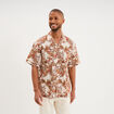 Chemise en coton manches courtes multicolore homme