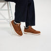 Baskets montantes fourr&eacute;es marron homme