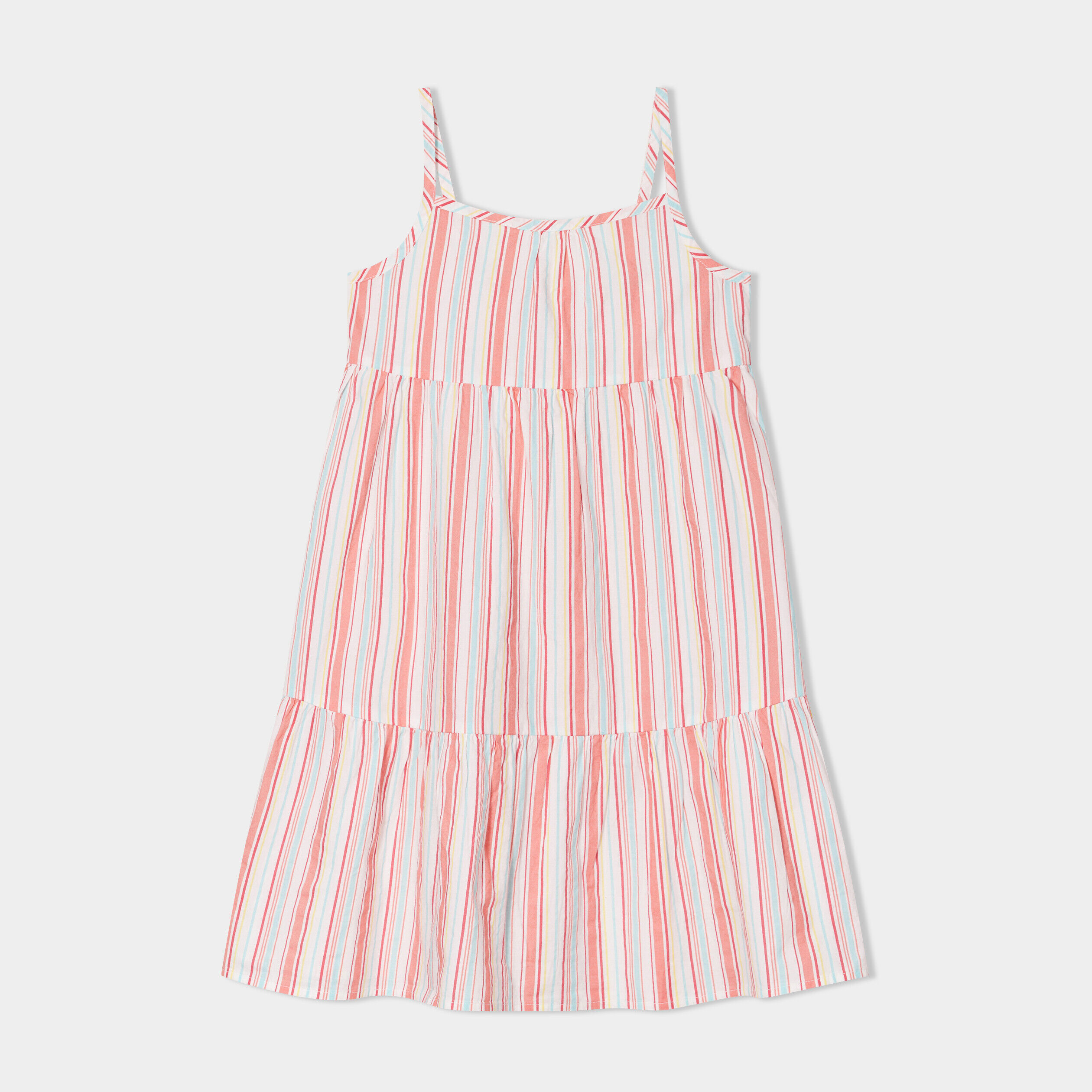 Robe courte à bretelles fines ecru fille LH