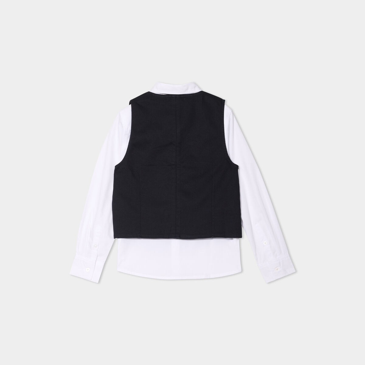 Ensemble 3 pi&egrave;ces chemise veste noeud noir gar&ccedil;on