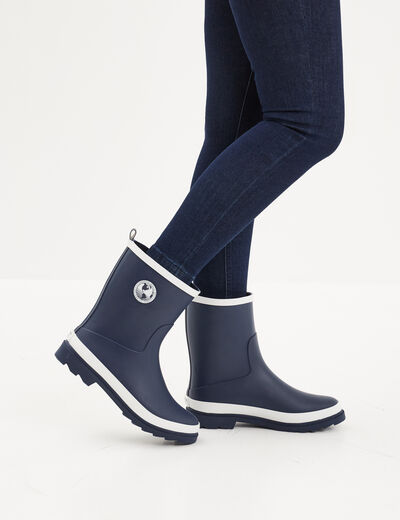 Bottes de pluie Trappeur bleu marine femme