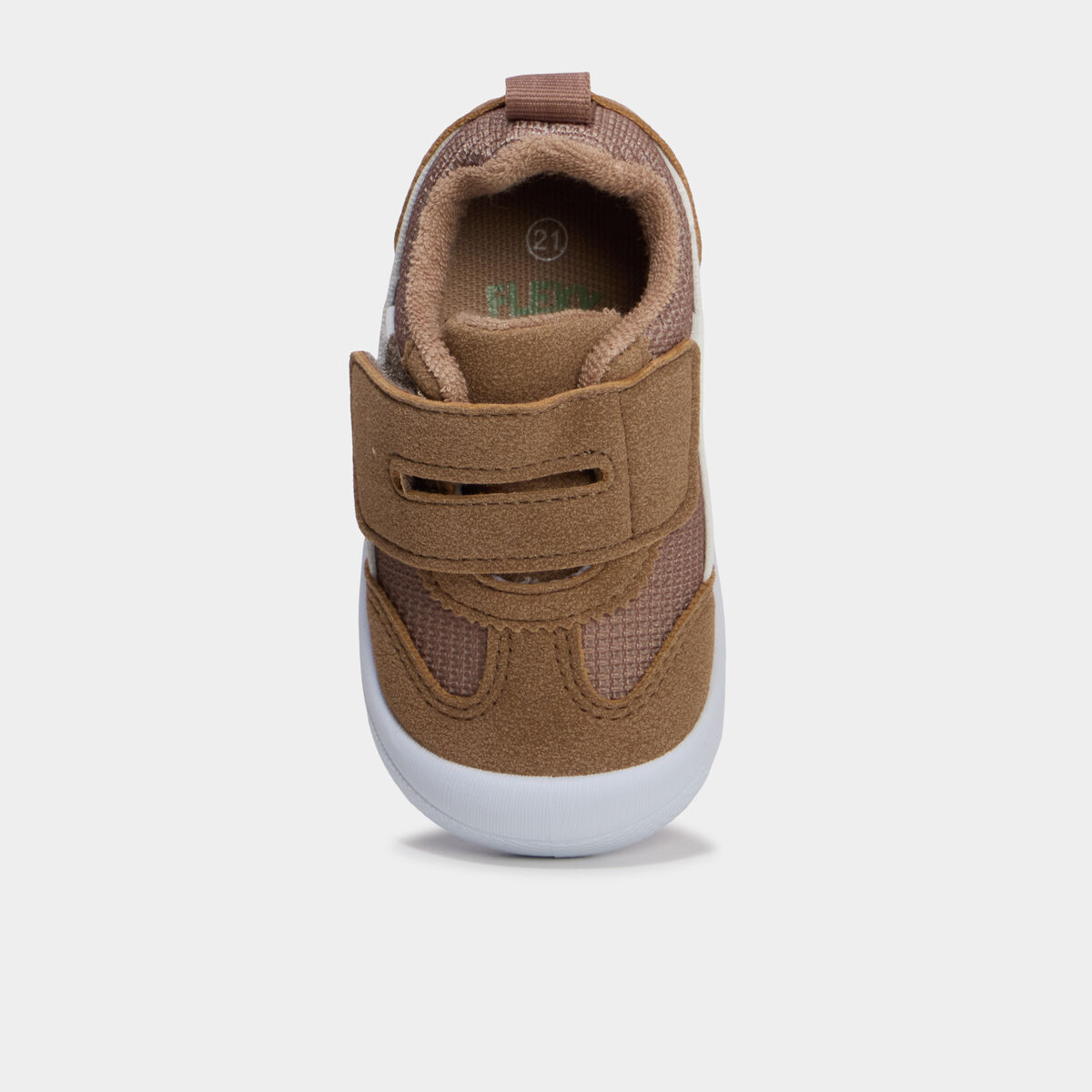 Baskets basses &agrave; semelles souples taupe b&eacute;b&eacute; gar&ccedil;on