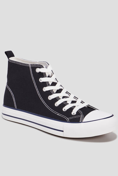 Baskets montantes en toile Creeks noir homme