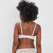 Soutien-gorge foulard en dentelle ecru femme