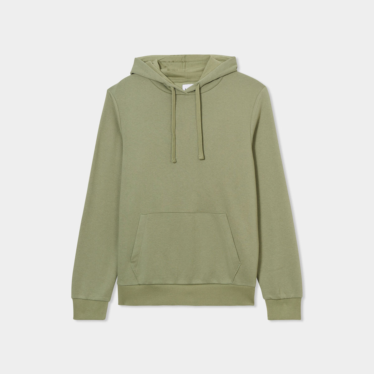 Sweat molleton à capuche hoodie vert kaki homme