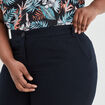 Pantacourt regular en lin majoritaire bleu foncé femme grande taille