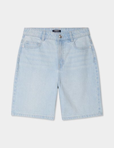 Bermuda en jean 5 poches Creeks denim bleach femme