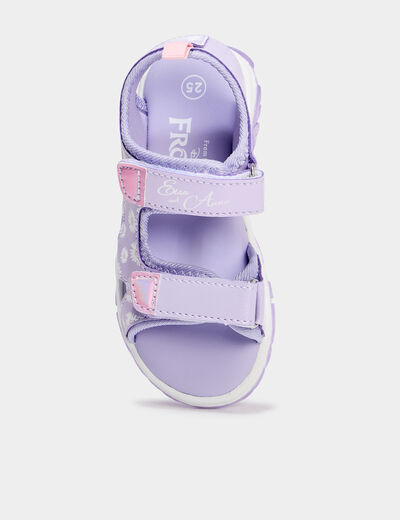 Sandales semelle lumineuse Reine neiges violet fille