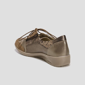 tennis a lacets en cuir marron femme Tennis à lacets en cuir marron femme