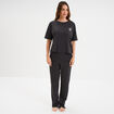 Ensemble pyjama pantalon et t-shirt gris foncé femme