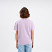 T-shirt droit manches courtes coton violet clair femme